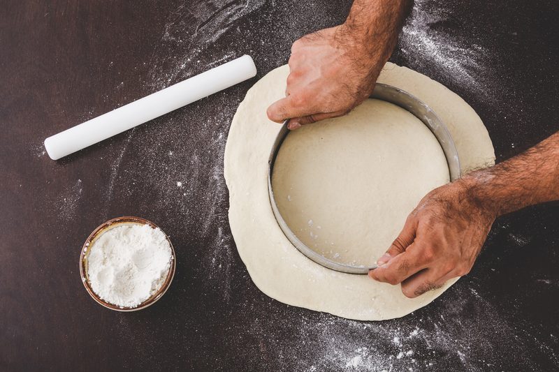 man baking