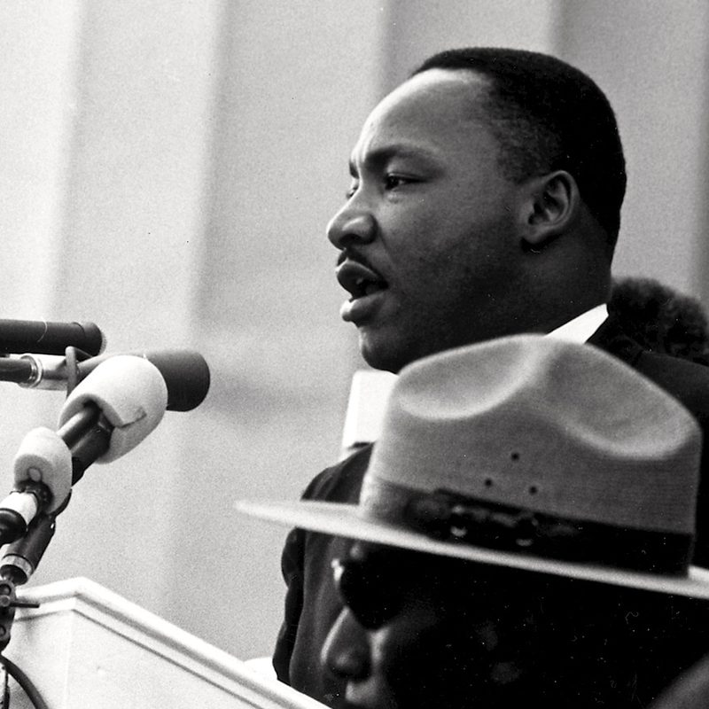 Dr. Martin Luther King giving his "I Have a Dream" speech during the March on Washington in Washington, D.C