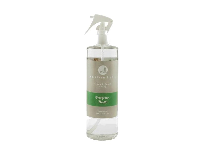 Northern Lights Evergreen Forest Room Spray on a white background.