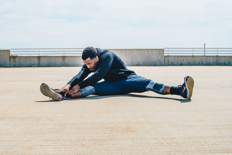 running stretching legs