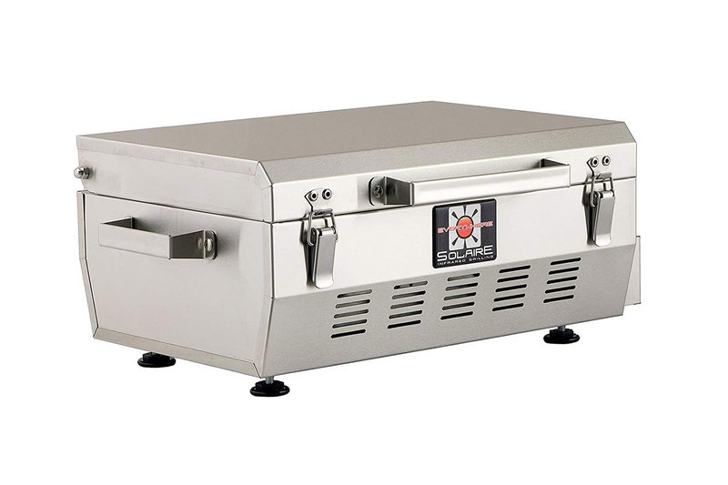 Solaire Infrared Portable Anywhere Grill isolated on a plain white background.