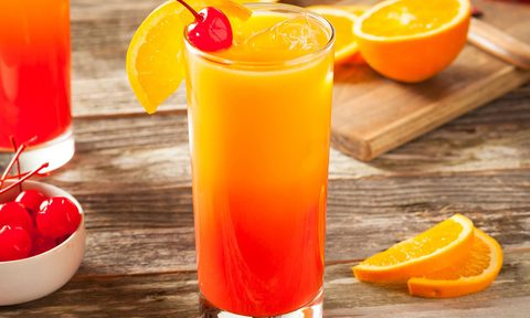 tequila sunrise cocktail orange cherry