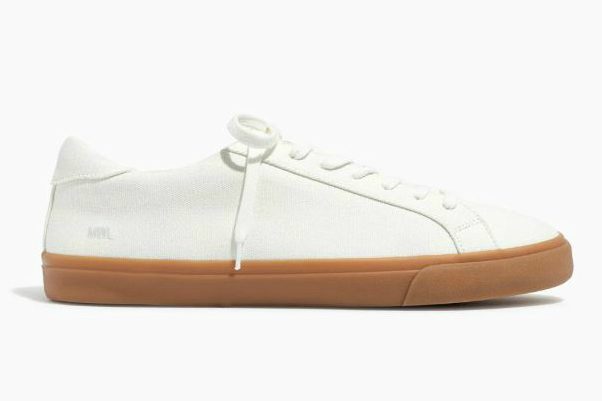 madewell sidewalk sneaker collection sneakers white with tan sole