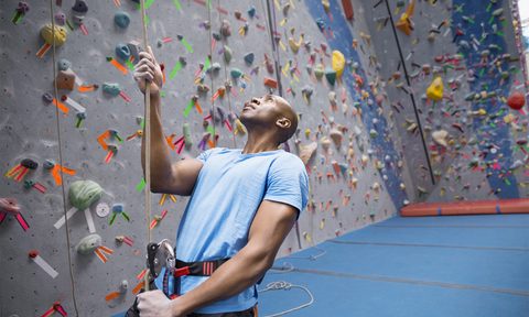 Indoor rock climbing gear