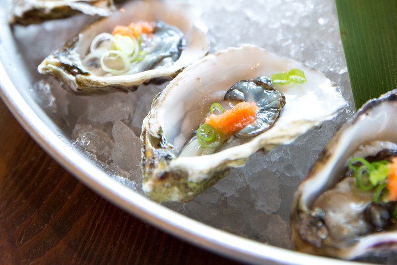 oysters on ice garnish
