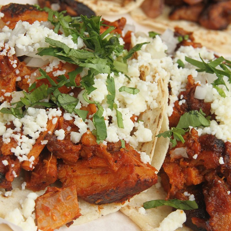 pork tacos queso fresco