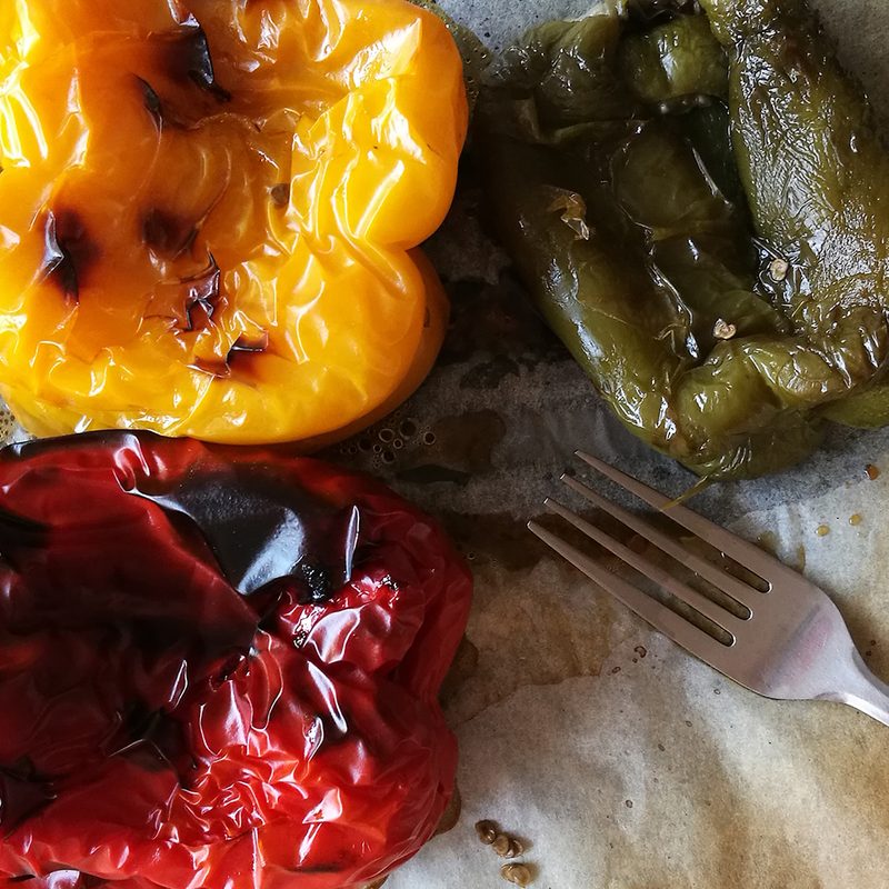 Roasted bell peppers