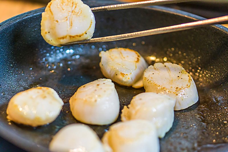scallops sear pan