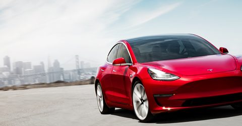Red Tesla Model 3