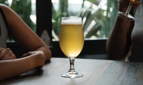 tulip pint beer glass
