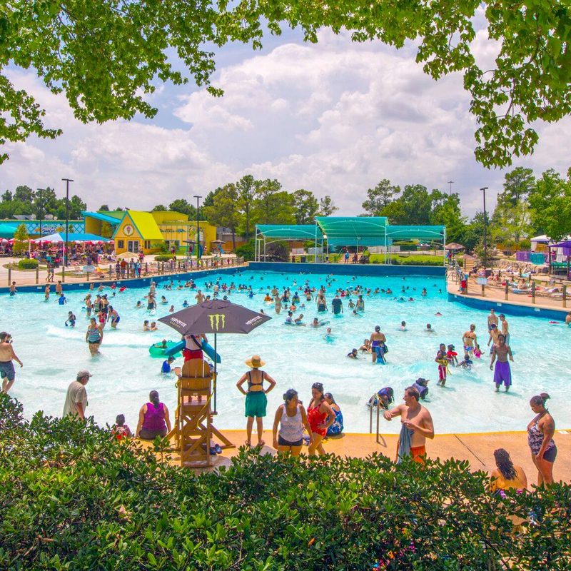 Hurricane Harbor Splashtown.