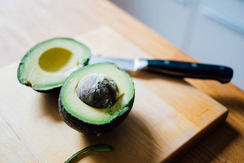 avocado sliced knife