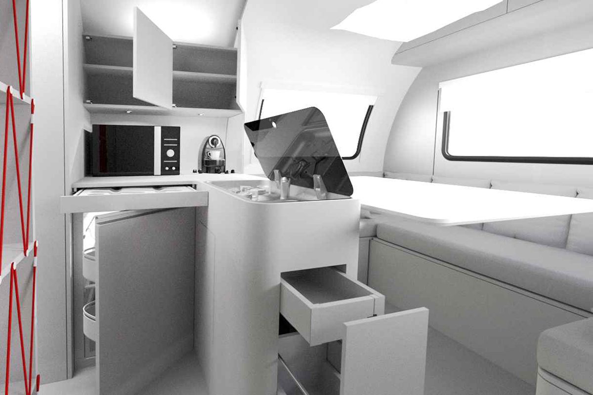 beauer 3x expandable camping trailer interior 4