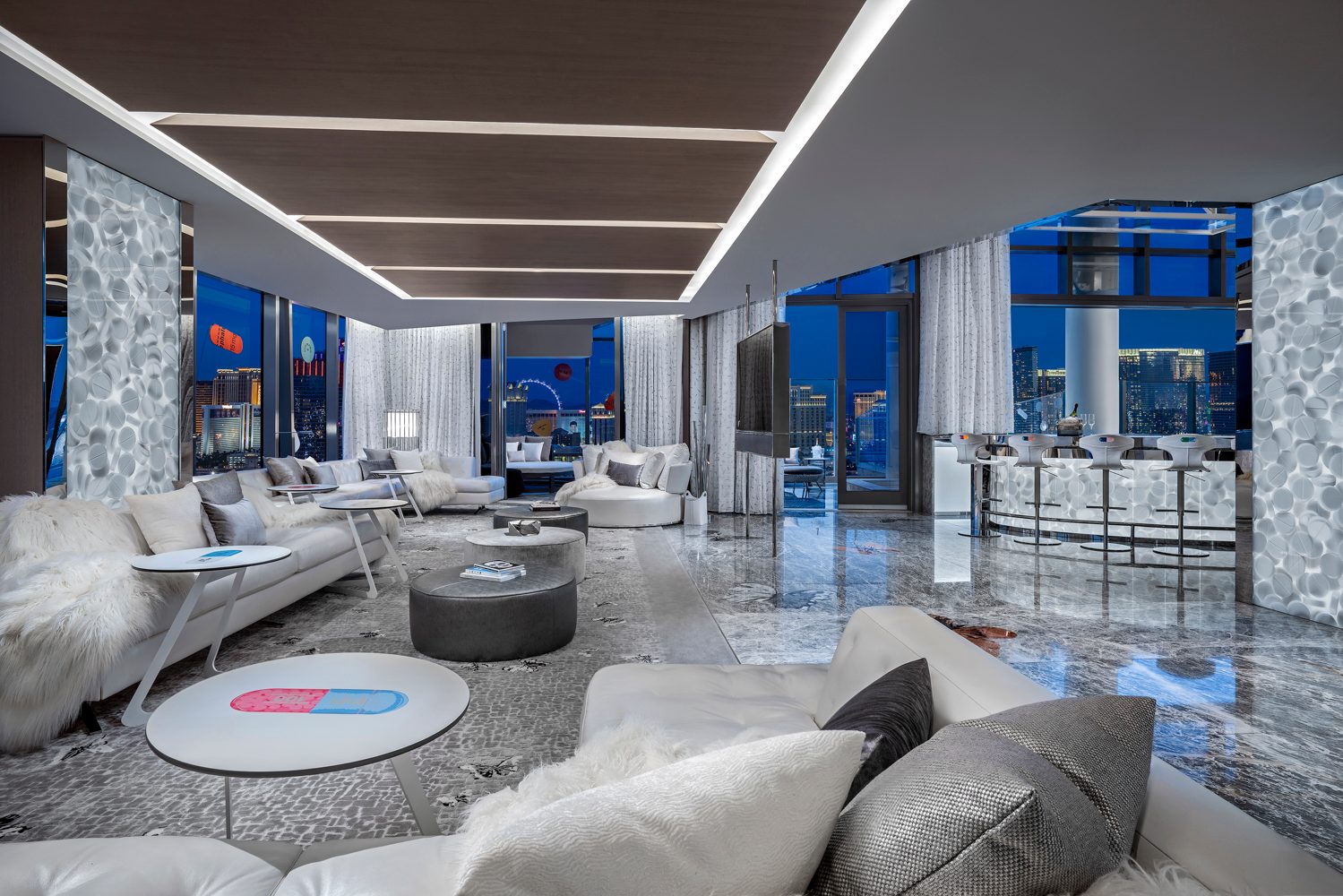 this 100000 a night vegas hotel suite is the worlds most expensive empathy designed by damien hirst living room