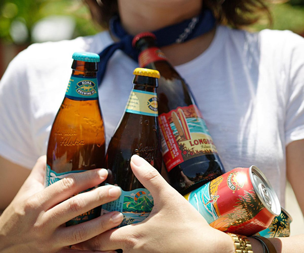 Kona Brewing Company bottles cans