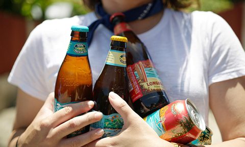 Kona Brewing Company bottles cans