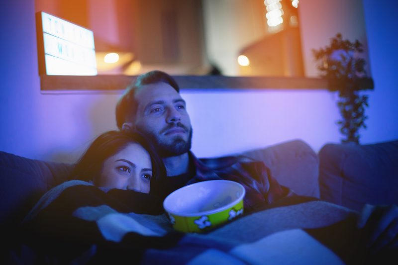 netflix and chill couple watching tv
