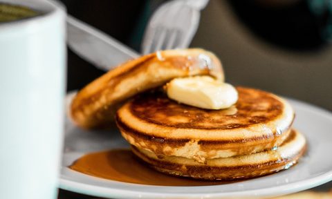 pancakes stack butter