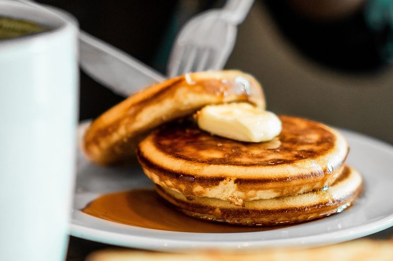 pancakes stack butter