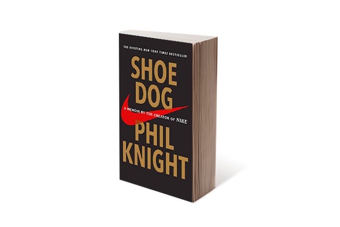 best business books shoe dog  a memoir by the creator of nike phil knight book cover template