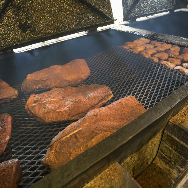 Smoked brisket barbecue Texas