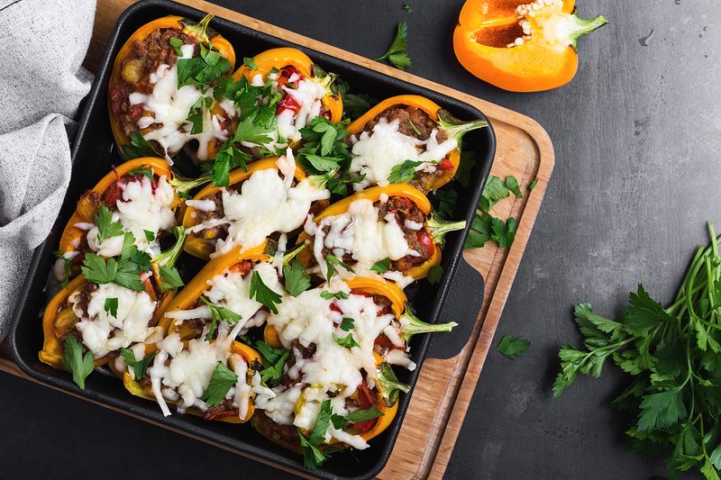 stuffed peppers meat cheese 1