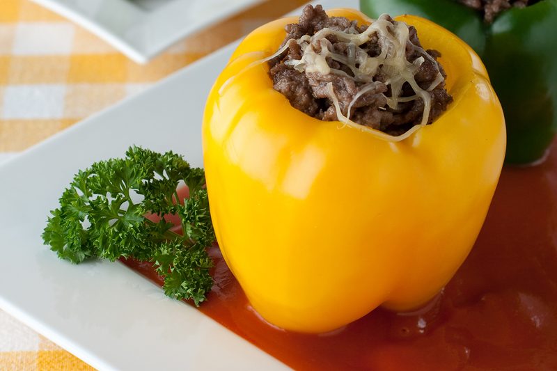 stuffed peppers meat cheese 1