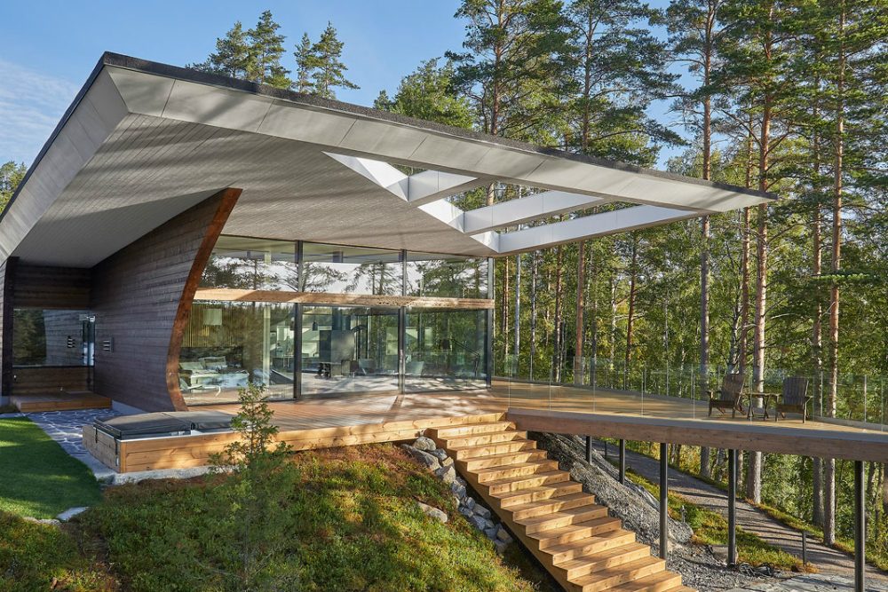 wave house log cabin seppo mantyla polar life haus 123