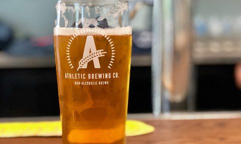 Athletic Brewing beer glass