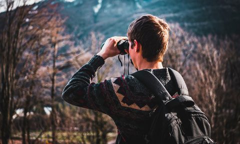 binoculars mountain hiking backpack