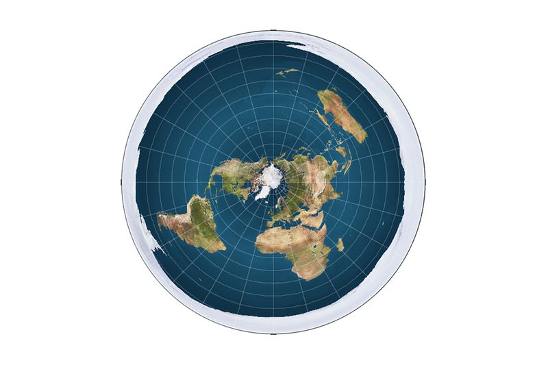 flat earth map