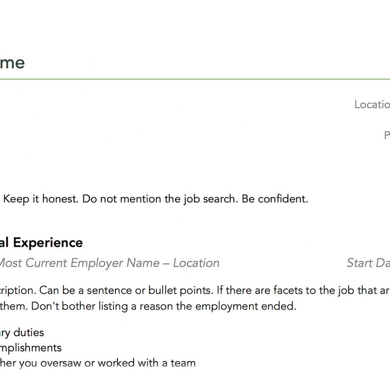 how to make a resume objective screenshot
