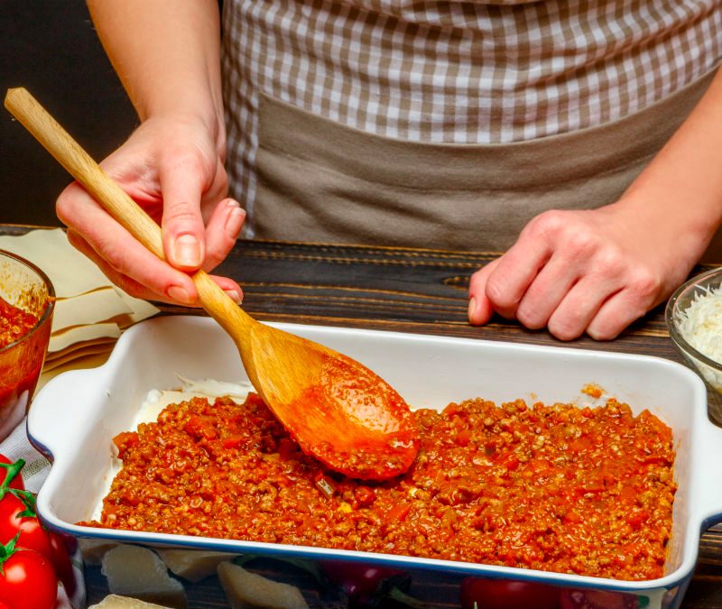 lasagna preparation