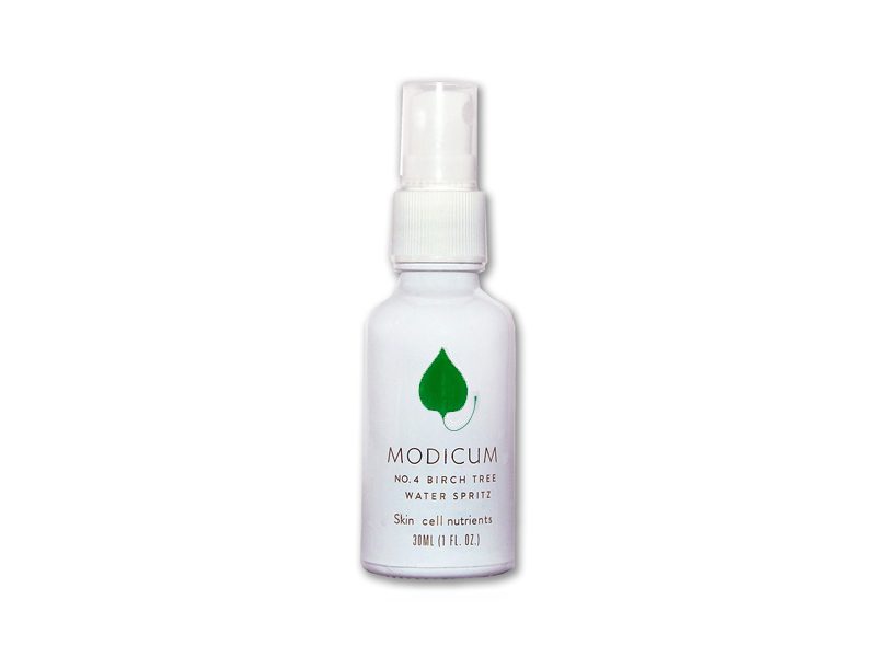Modicum birch tree water spritz on a white background. 