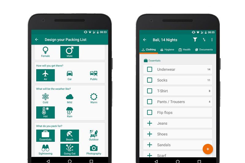 The packing app PackKing.