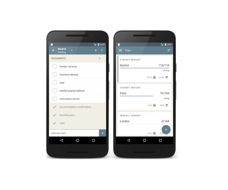 The packing app PackTeo.