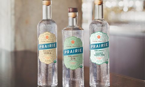 prairie organic spirits farming initiative gin bottles