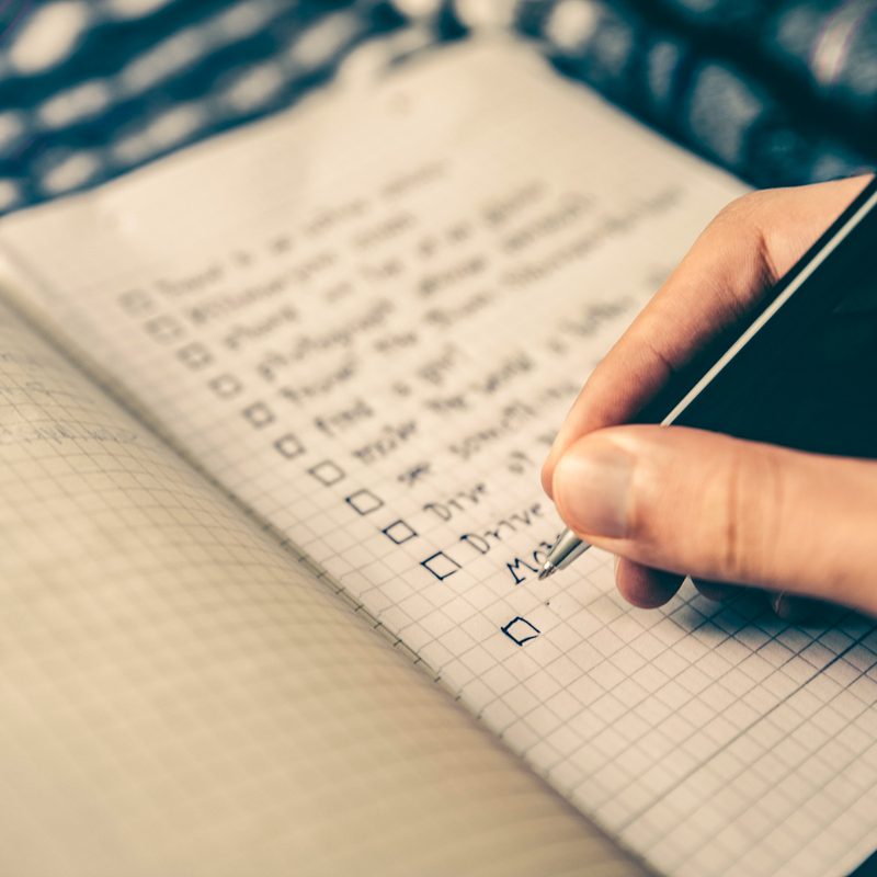 Man making a list