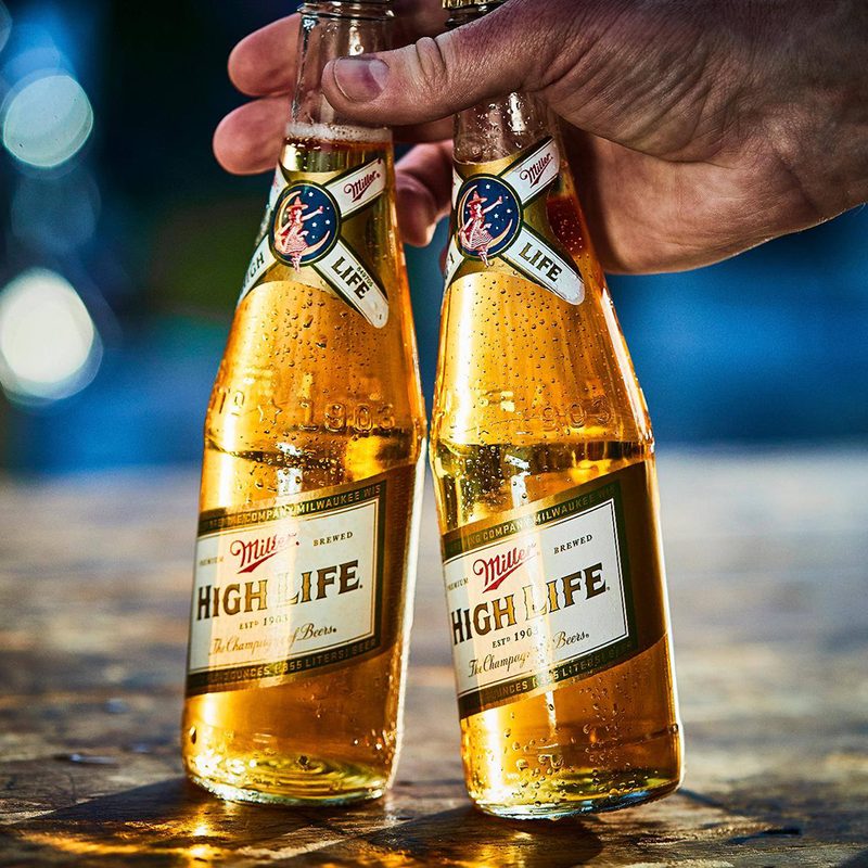 miller high life beer bottles