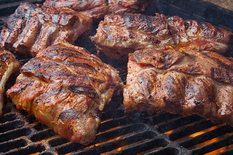 pork ribs grilling barbecue