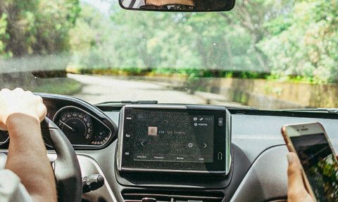 Couple on a road trip