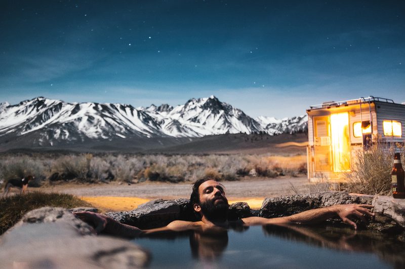 rv trailer hot spring mammoth lakes california