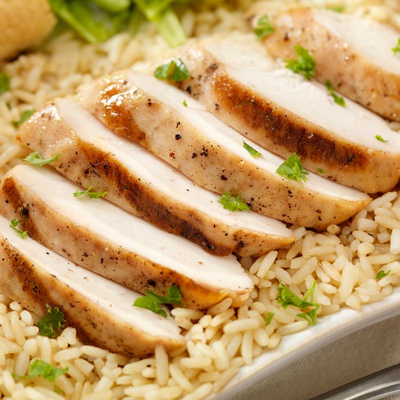 Turkey and brown rice for a pre-workout meal