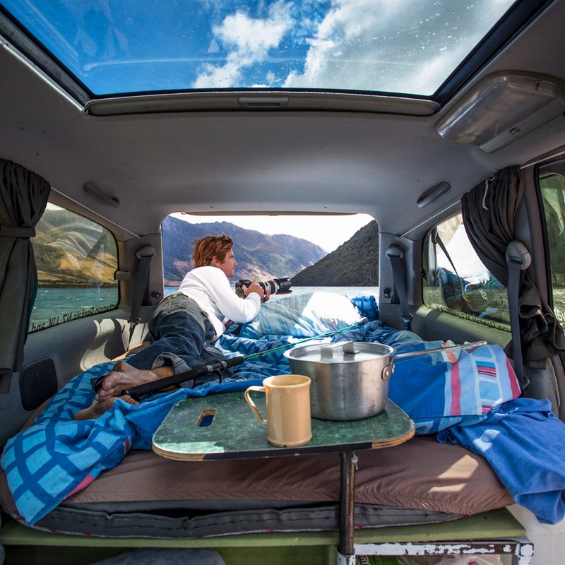 A glimpse into van life.