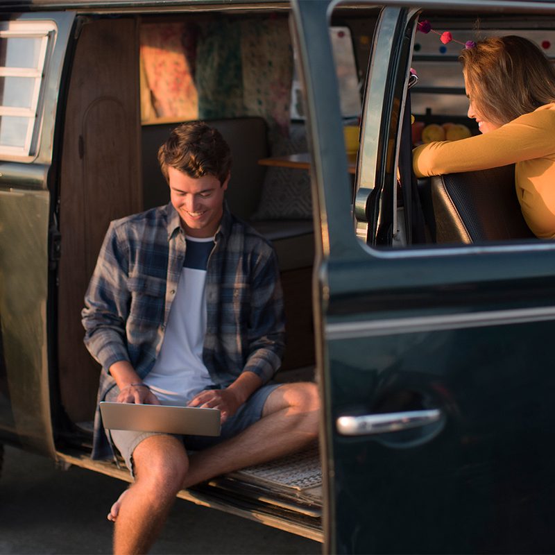 A guy and his van life.