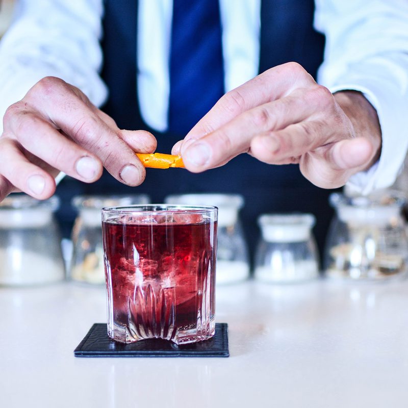 A working bartender.