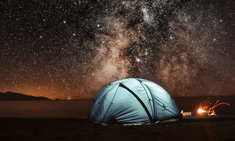 hipcamp app camping booking at night