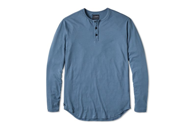 Cuts Long-Sleeve Henley Elongated