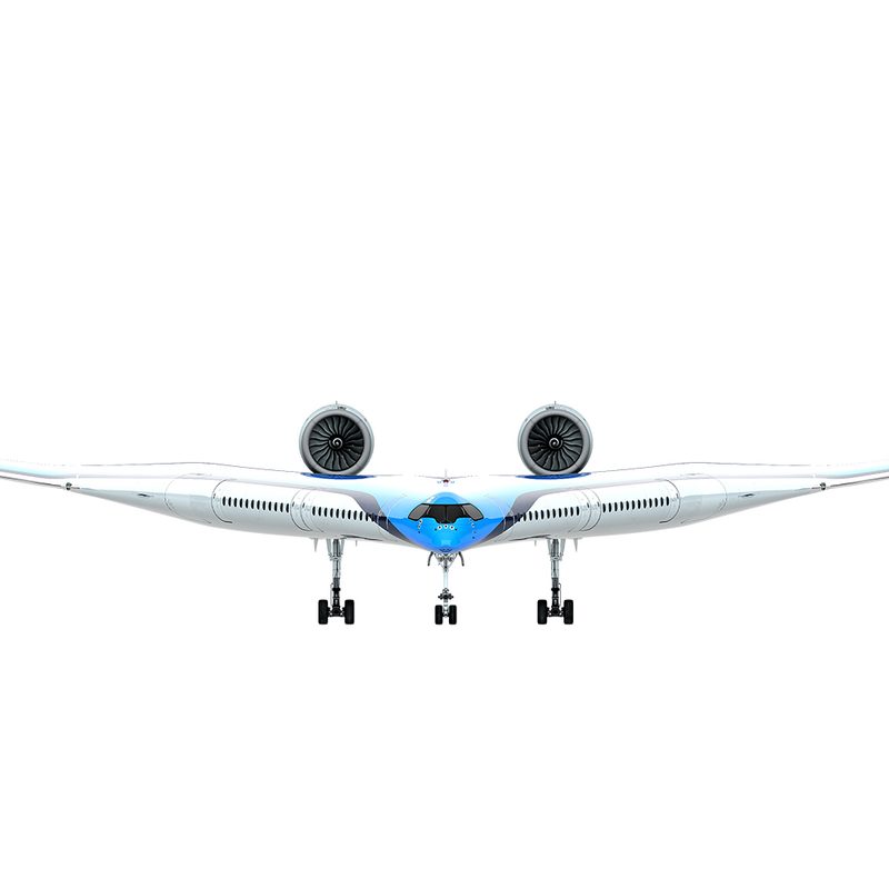 klm flying v airplane concept design flyingv front
