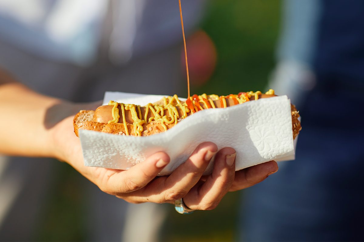 ketchup on hotdog